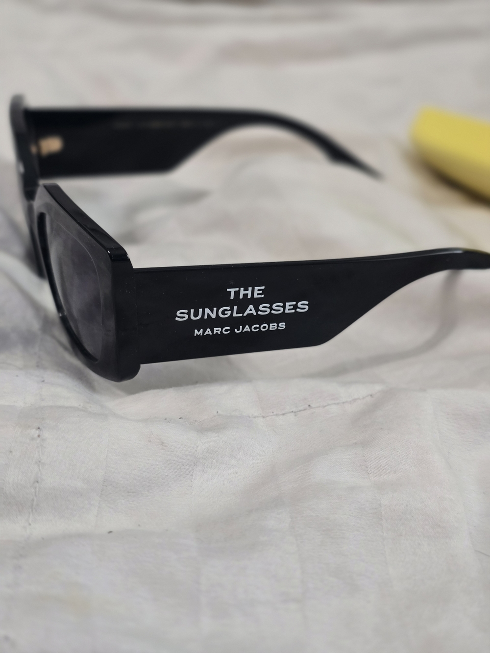 Marc Jacobs Black Sunglasses with Yellow Case - Picture 3 of 5